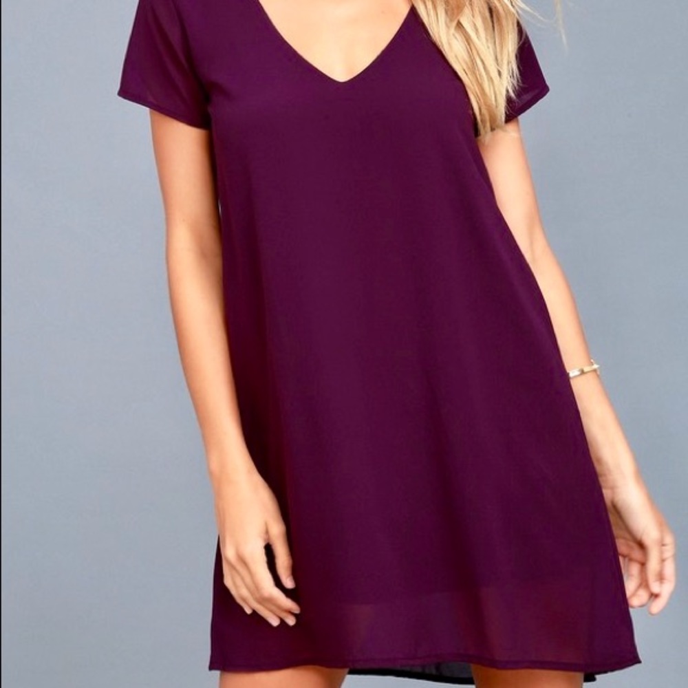 Lulus Freestyle Purple Shift Dress